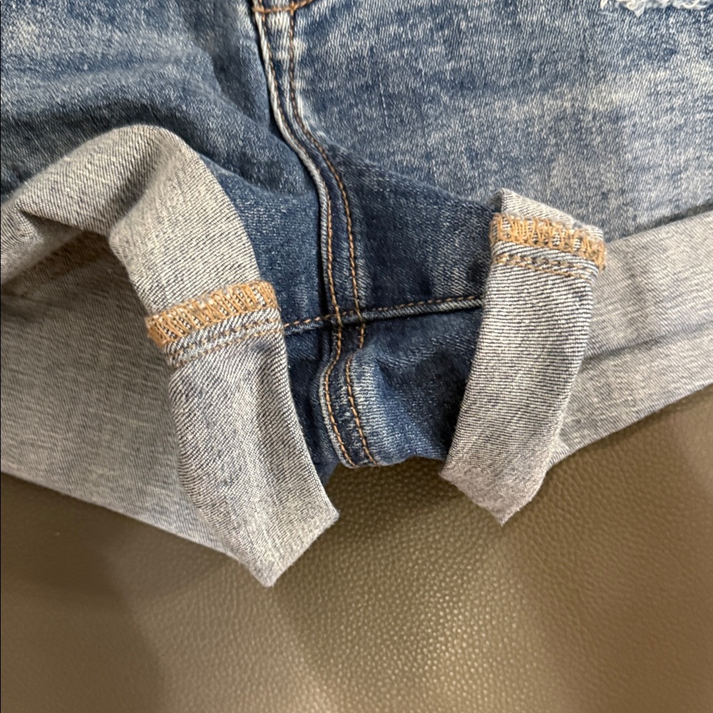 American Eagle Outfitters Distressed Blue Jean Shorts “Curvy High Waisted” - Picture 6 of 6